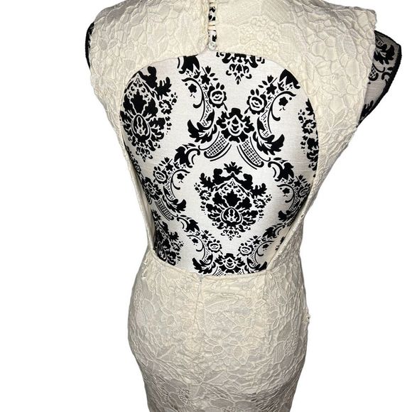 Zara Dress Ivory Sleeveless Open Back Size Small - Picture 2 of 8